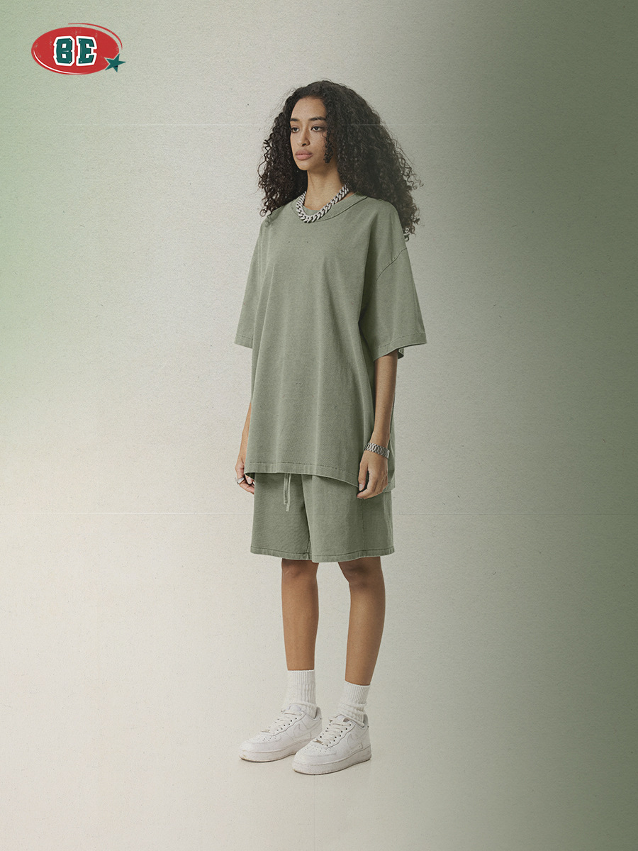 BE ropa de hombre | 2025 verano americano marca de moda europea y americana casual top de media manga para hombre camiseta de manga corta lavada contra el coche para hombre de moda