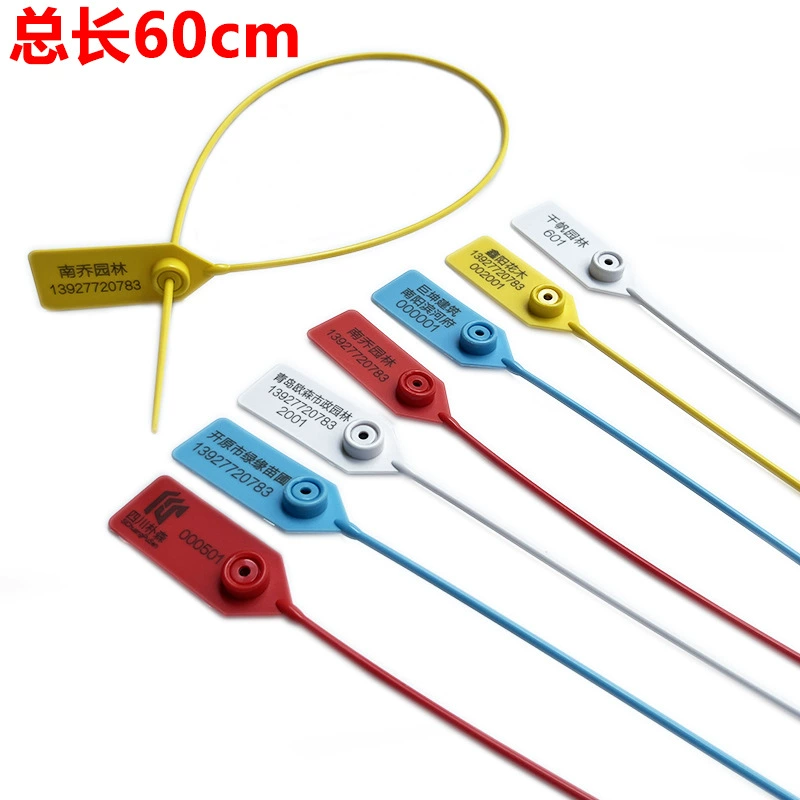 60cm анти-разборка анти-отрегулированные застежки обувь сумка анти-угона одноразовые пластиковые пломбы для одежды анти-подделка этикеток