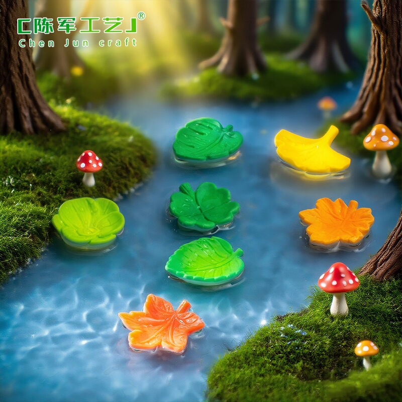 Creative floating ginkgo and sycamore leaves, aquarium gardening DIY decoration accessories, micro landscape ornaments Creative floating ginkgo and sycamore leaves, aquarium gardening DIY decoration accessories, micro landscape ornaments