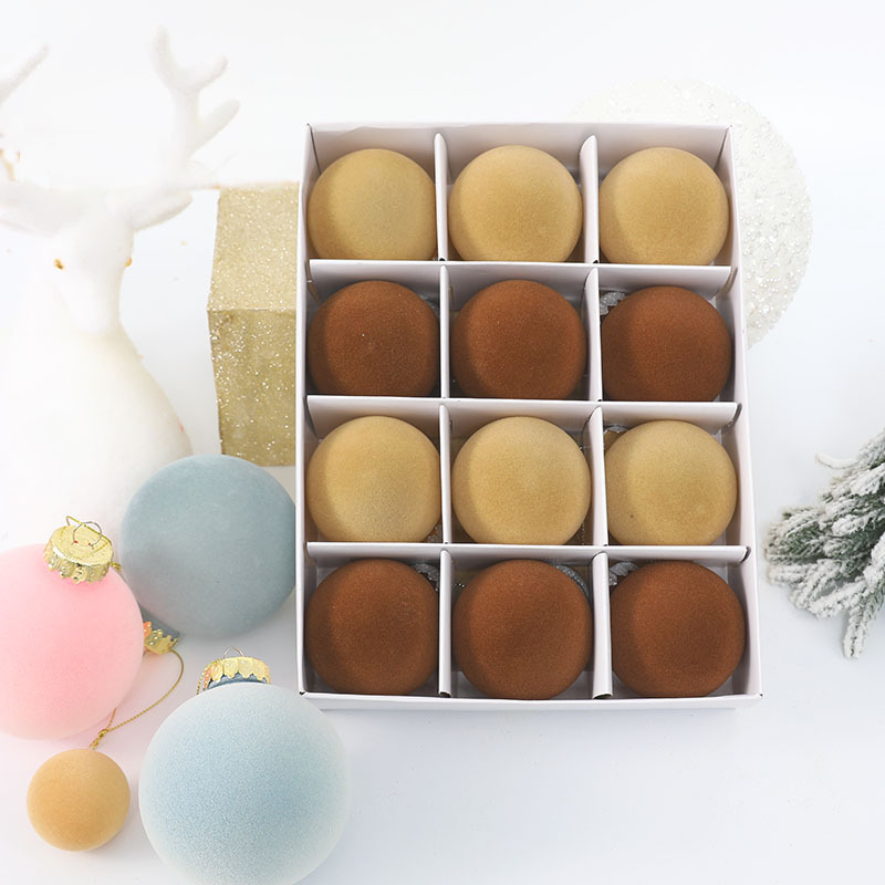 Flocked Ball Ornament 3