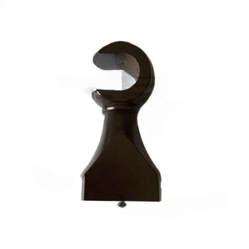 Old-Style Solid Wood Curtain Rod Curtain Track Accessories Single/Double Bracket Base Fixed Bracket Decorative Head