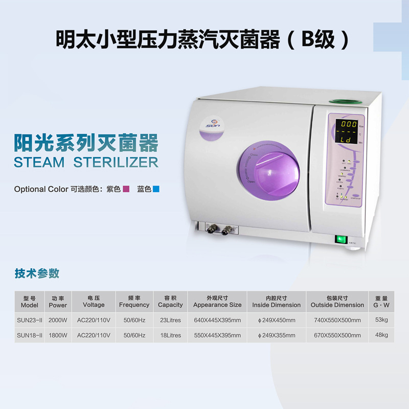 esterilizador de vapor a presión de miniatura Dental Mingtai gabinete de esterilización esterilizador de vapor de alta temperatura y alta presión gabinete de desinfección oral image 1
