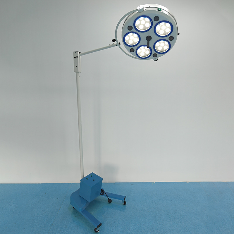 lámpara LED móvil de cinco agujeros quirúrgica vertical médica sin sombra lámpara de iluminación de exportación de comercio exterior lámpara quirúrgica de luz fría