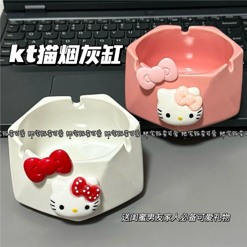 Новая пепельница для котенка в форме девчачьего сердца, стильная креативная керамическая пепельница, хороший подарок