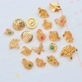 多功能s925蝴蝶夹纽扣吊坠扣