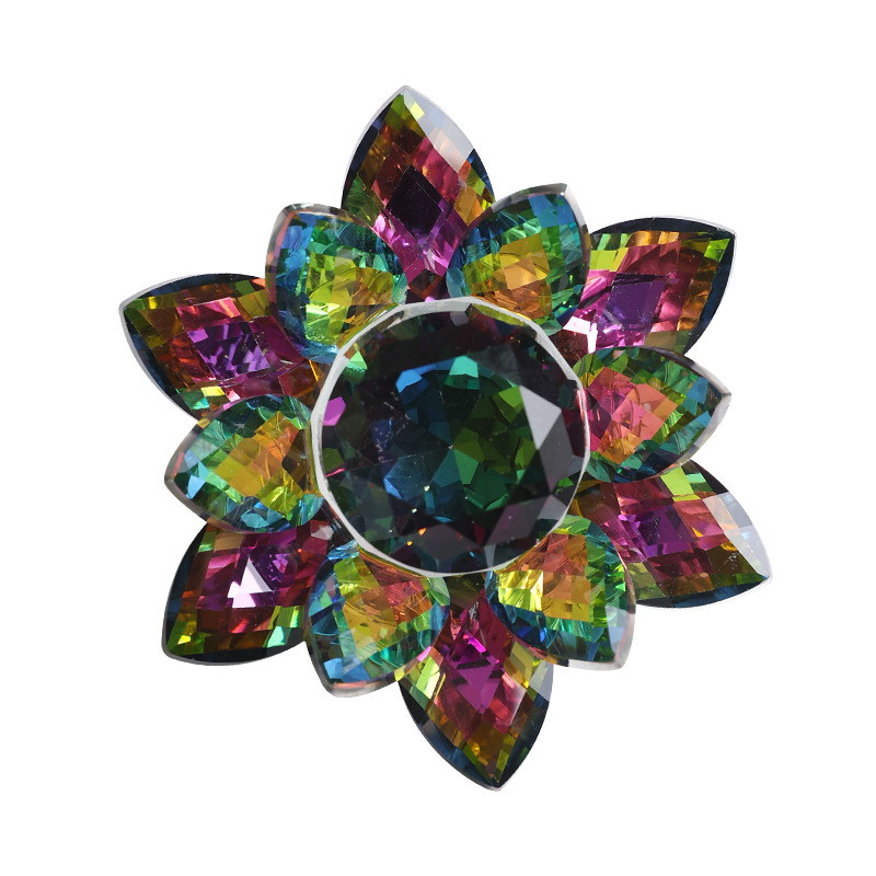 Nuevo producto transfronterizo Nail Art Lotus Crystal Cup con tapa Taza de mezcla líquida de cristal fantasma de alta transparencia