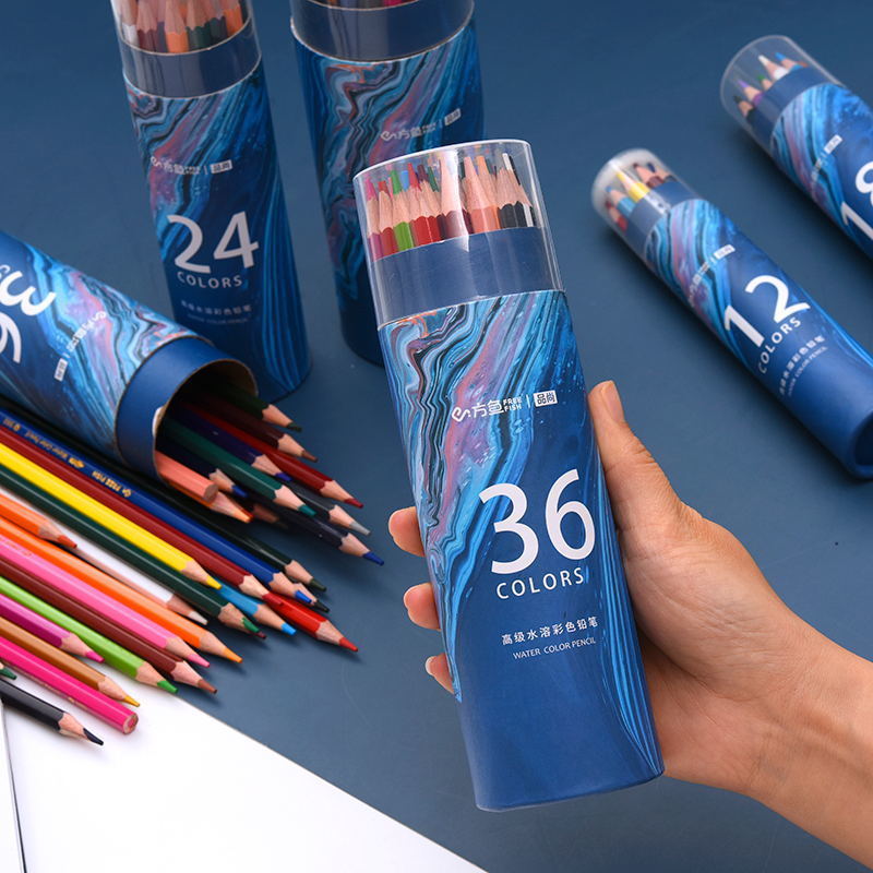 木制彩色铅笔油性彩铅批发儿童涂鸦48色涂色彩铅套水性铅笔