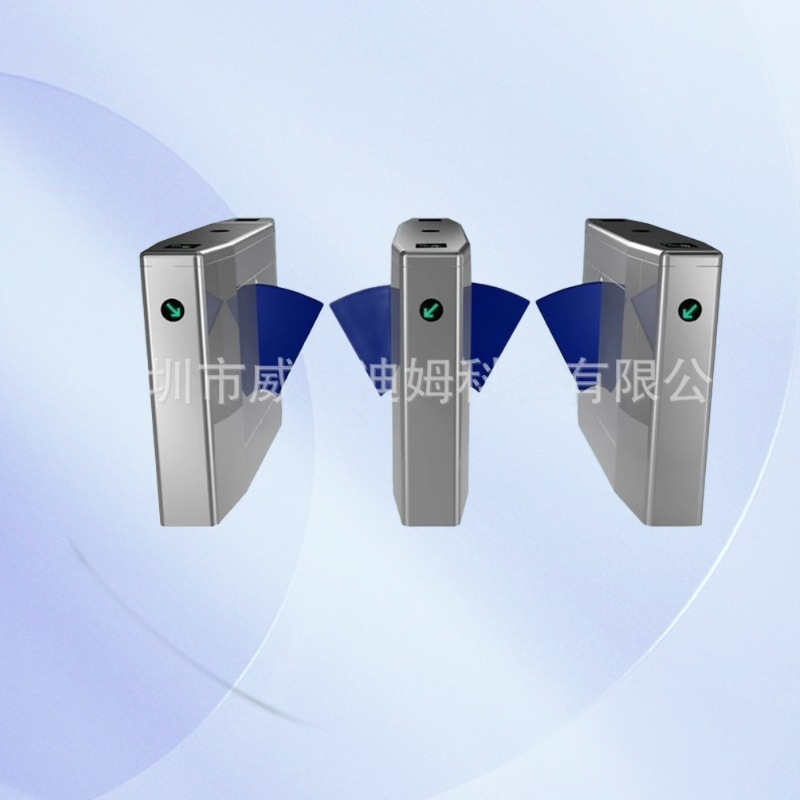 智能不锈钢翼闸双机芯双通道小区学校地铁人行通道闸门禁系统