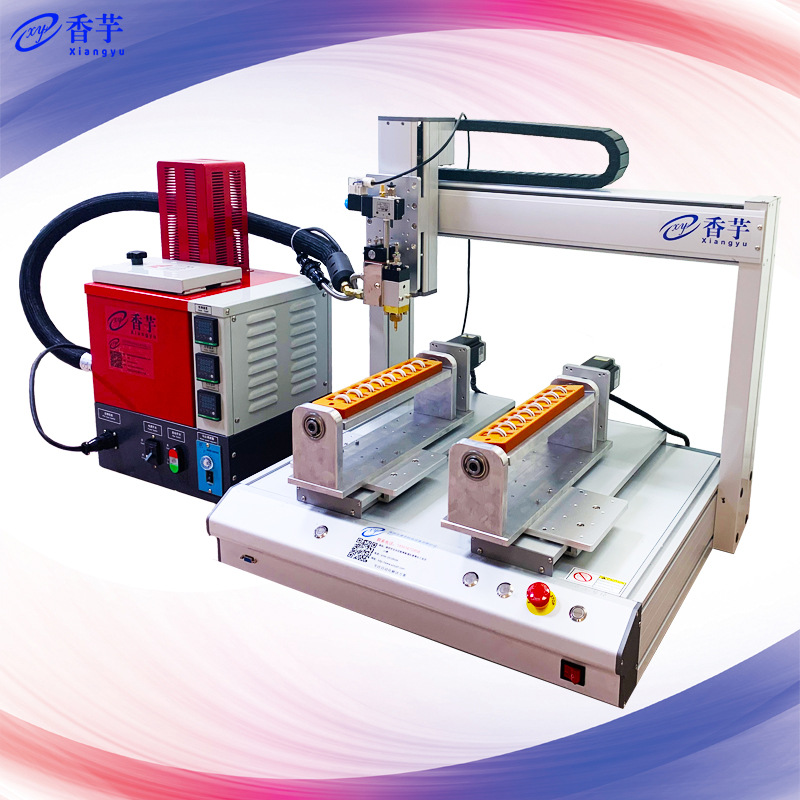 热熔胶双工位旋转全自动点胶机 胶粒胶条喷胶 灌胶机非标定制厂家