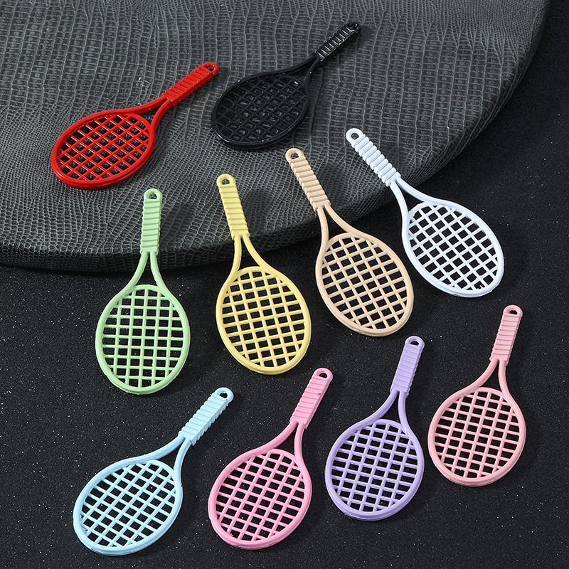 Painted Tennis Racket Pendant Badminton Pendant Jewelry Accessories DIY Bracelet Keychain Necklace Pendant Wholesale Painted Tennis Racket Pendant Badminton Pendant Jewelry Accessories DIY Bracelet Keychain Necklace Pendant Wholesale