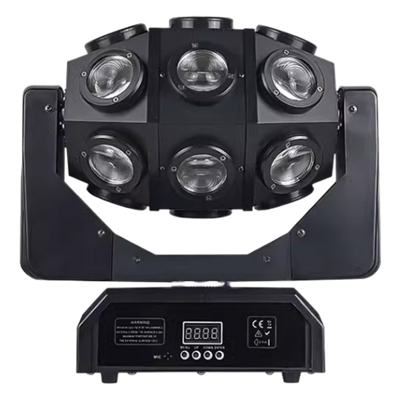 LED18 rotación de la luz de la cabeza móvil de color controlado por voz de luz discoteca cantando Sala de Bar KTV habitación privada Lámpara de Flash Láser de Luz DE LA Barra