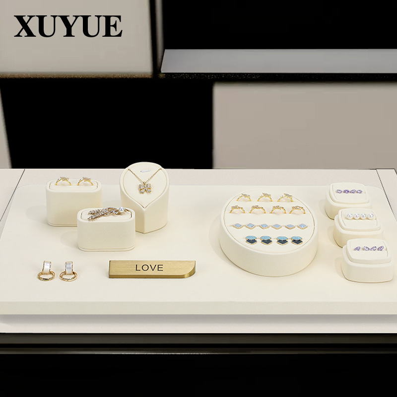 Xuyue New Style Earring and Necklace Display Stand, Earrings and Studs Jewelry Display Rack, Superfiber Jewelry Counter Display Props
