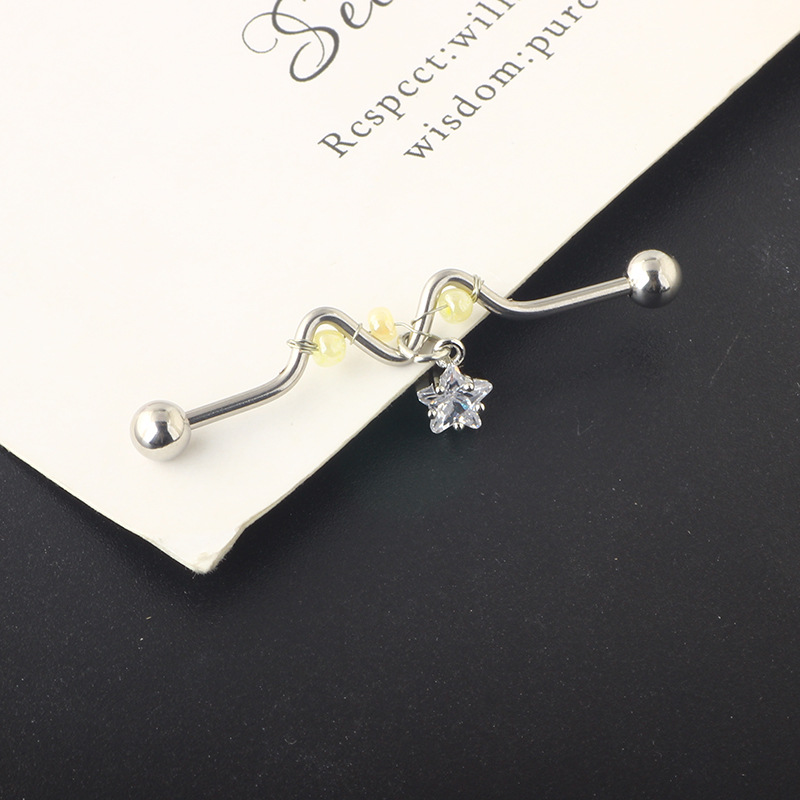 Simple Style Cross Heart Shape Stainless Steel Plating Inlay Zircon Ear Studs 1 Piece display picture 4