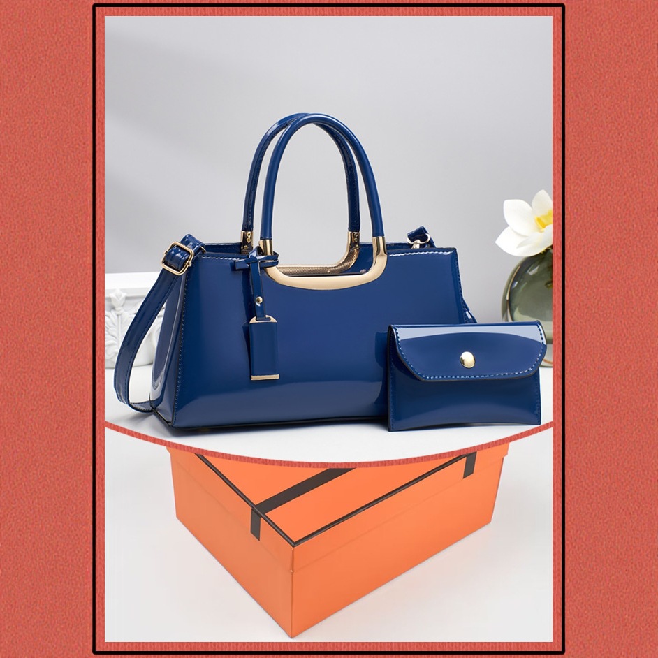 2025 New Simple Fashion Patent Leather Glossy Women's Bag Bridal Wedding Crossbody Handbag Evening Clutch