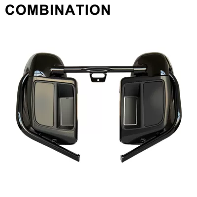 Motorcycle bumper for Harley 18-26 Softtail Black - leg-guards-guardrails
