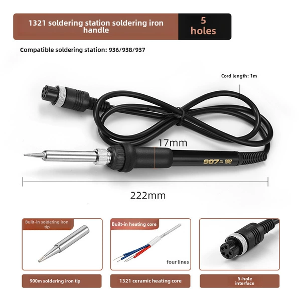 1321 soldering iron handle (5 holes)