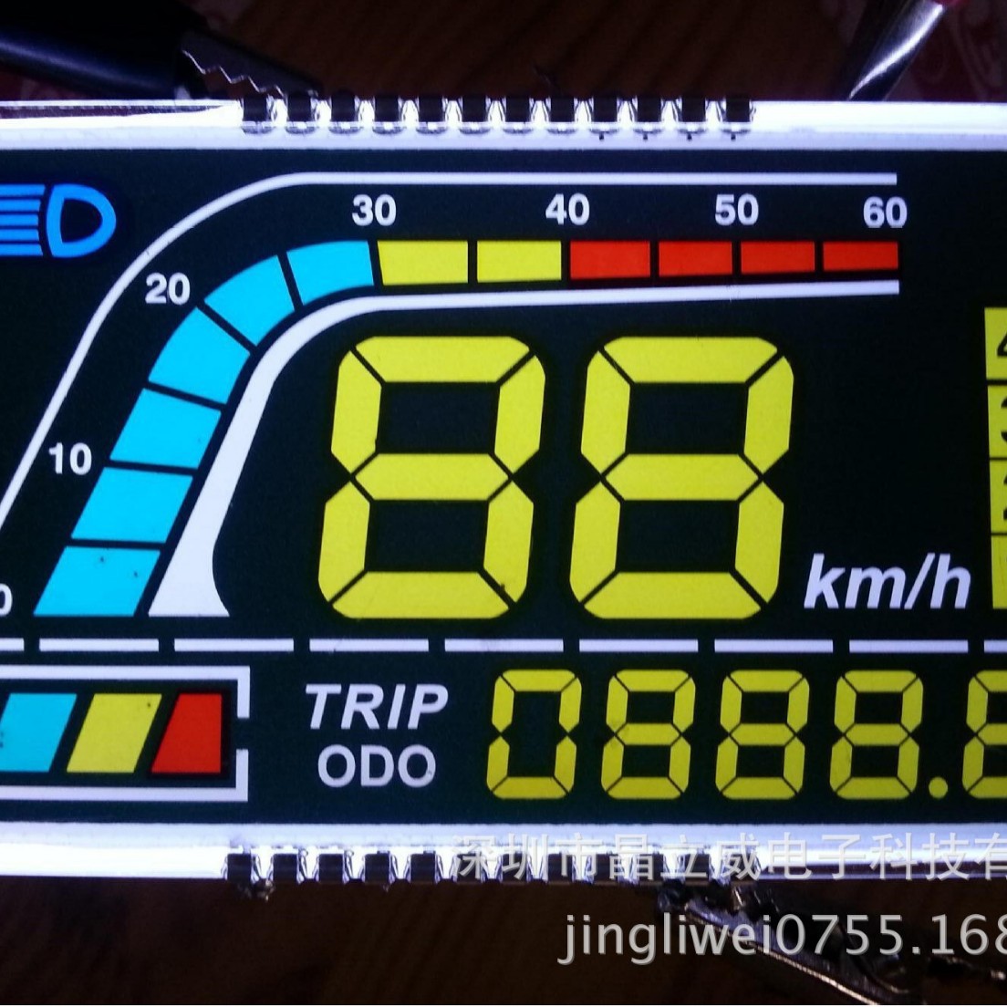 供应电动车显示屏 LCD液晶段码安防设备