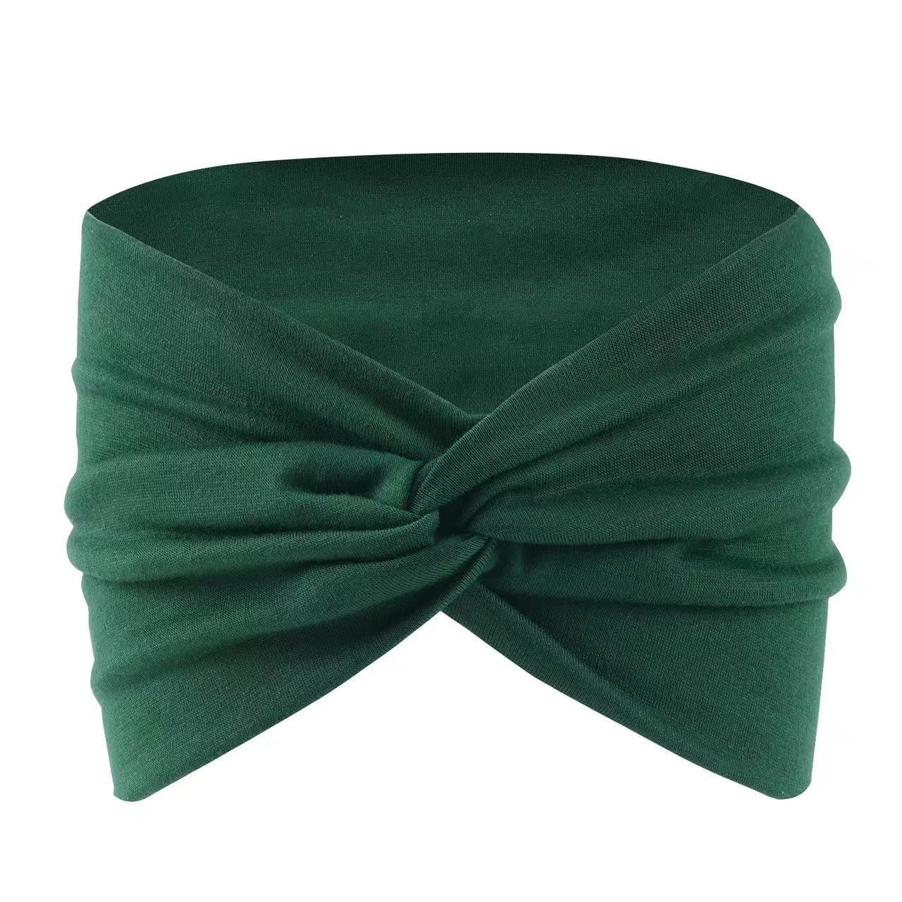 Europa y los Estados Unidos de color sólido banda de pelo deportiva ancho banda de pelo antiperspirante bandana de pelo yoga fitness banda de pelo deportiva absorción de sudor adornamiento para el pelo