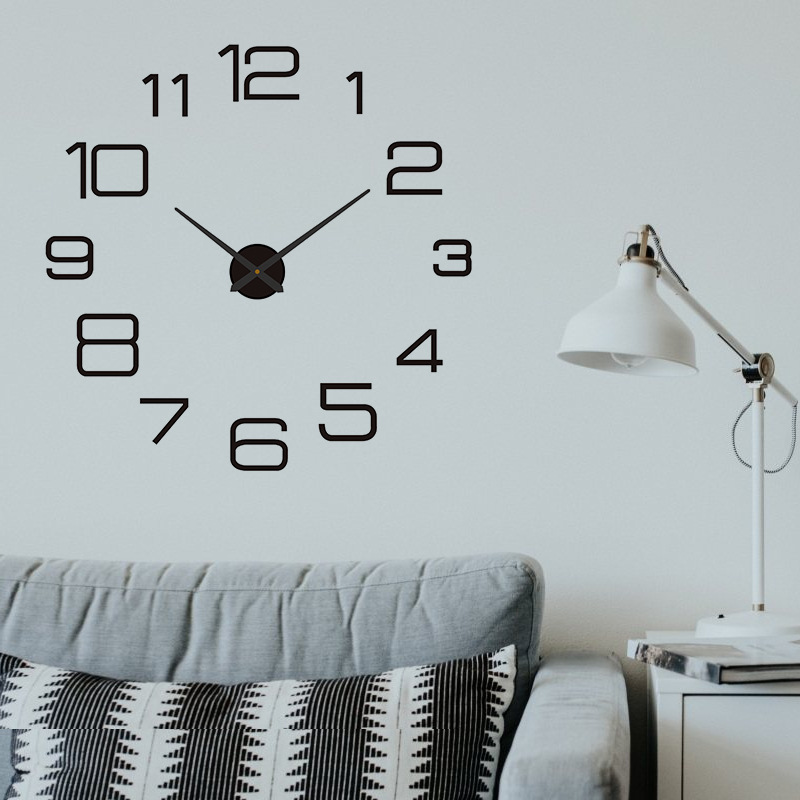 Reloj creativo salón moderno minimalista pared pegatina reloj Amazon DIY Reloj de pared tridimensional grande Reloj de pared personalizado