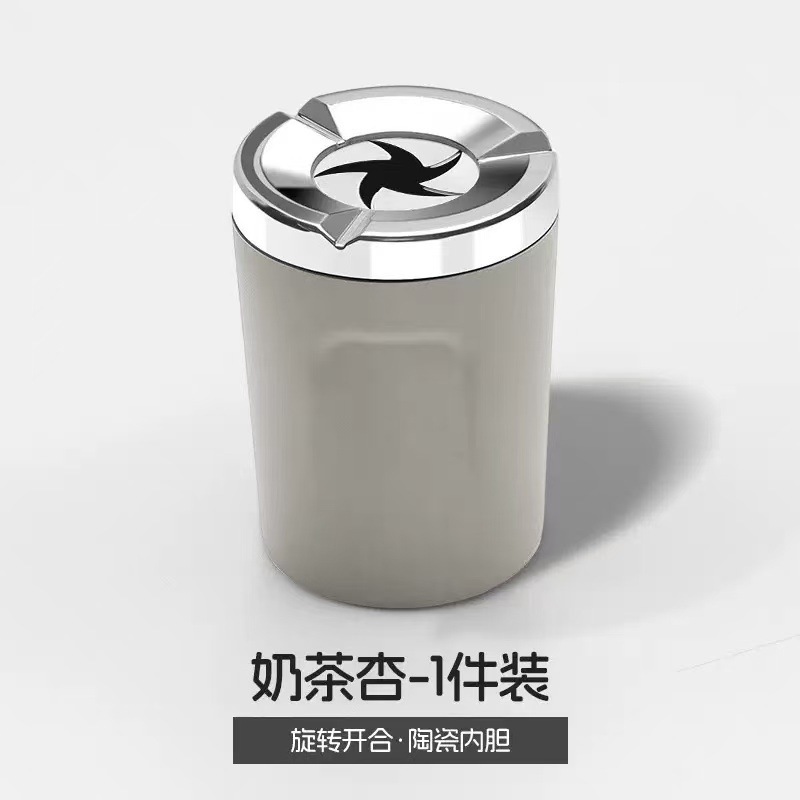2026 New Model Car Ashtray, Sealed with Rotating Opening and Closing, High-end Design, Anti-Ash Flying, Automatic Smoke Extinguishing for Car Use