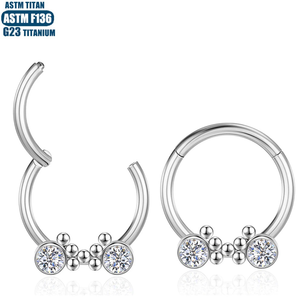 Pointed labret stud close-up product detail