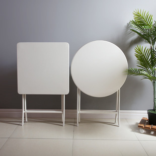 Folding Table for Home Use, Small Dining Table for Balcony, Simple Small Table and Chairs, Foldable Small Round Table, Small Apartment Dining Table, Iron Art