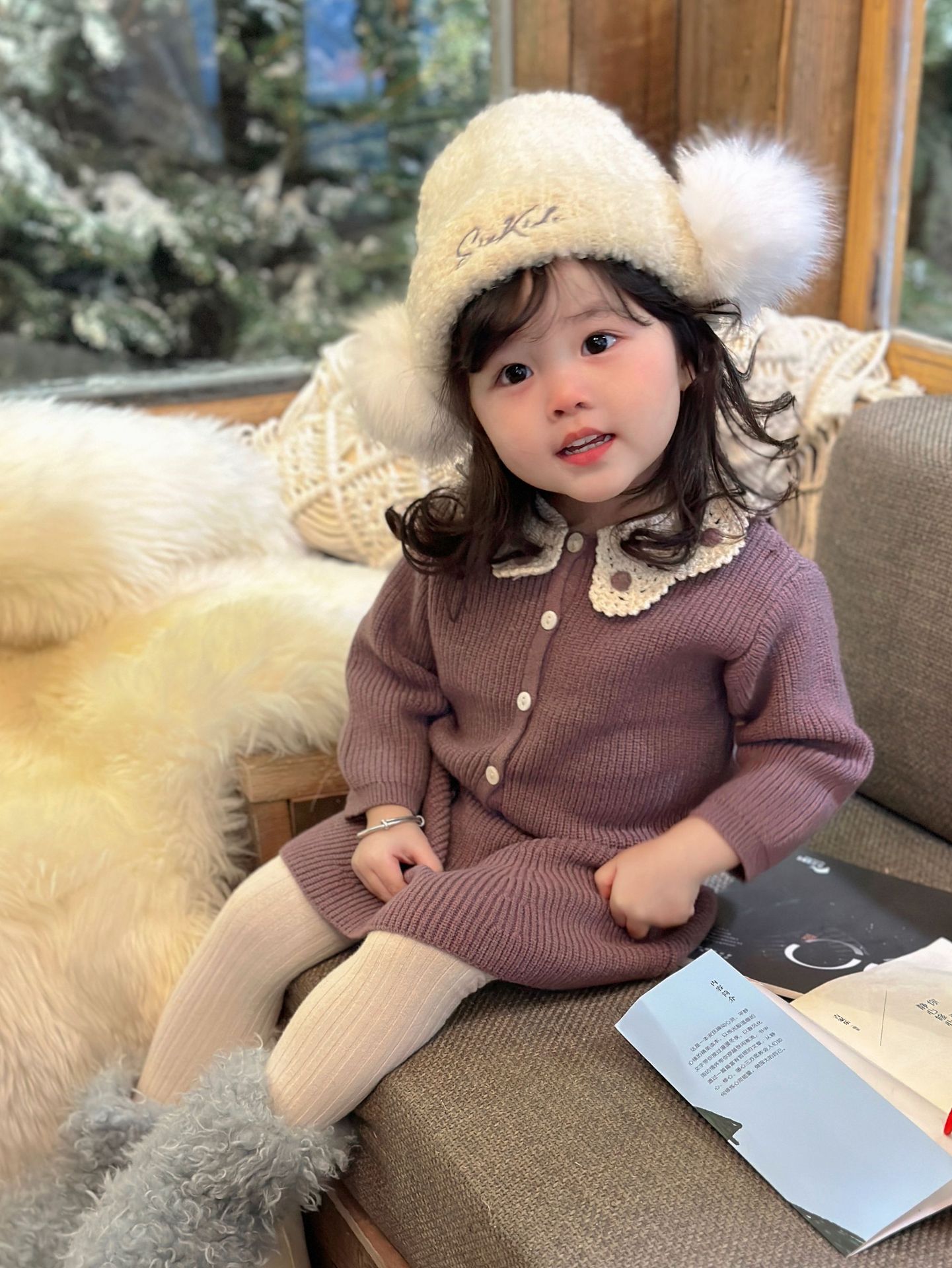Demi-season cardigan girl's