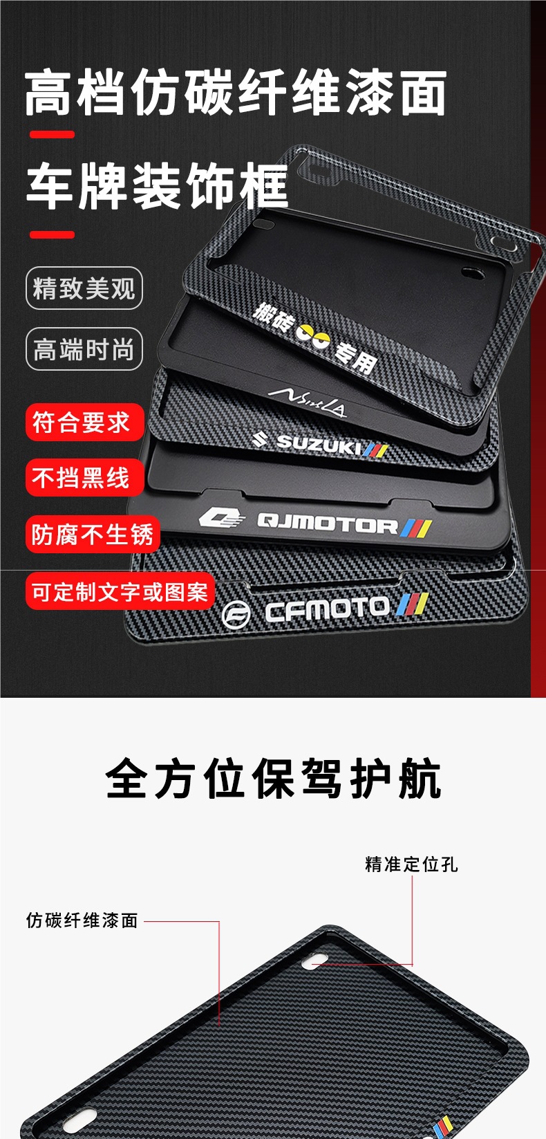Motorcycle Rear License Plate Frame Suitable for Honda Ns125La Ns150La Ns150Gx Nwg150 Protection Frame