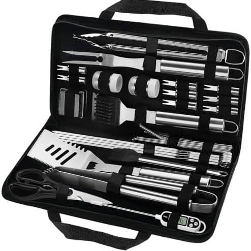 Amazon Venta caliente Acero inoxidable barbacoa herramientas al aire libre salvaje beber herramientas traje Barbacoas combinación bolsa de tela traje