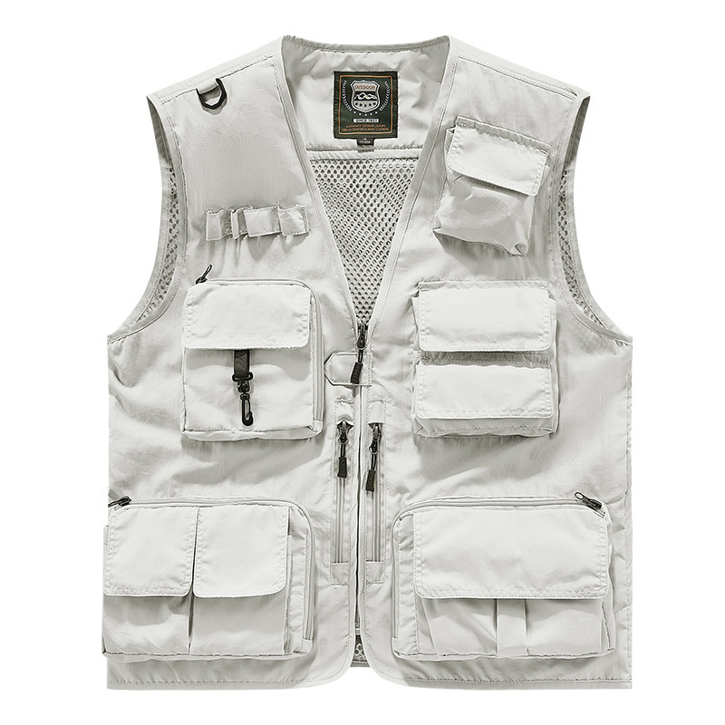 Printable LOGO Group Buying plus size Vest Outdoor Quick-drying Loose Jacket Multi-pocket Fishing Photography Tooling Vest Printable LOGO Group Buying plus size Vest Outdoor Quick-drying Loose Jacket Multi-pocket Fishing Photography Tooling Vest