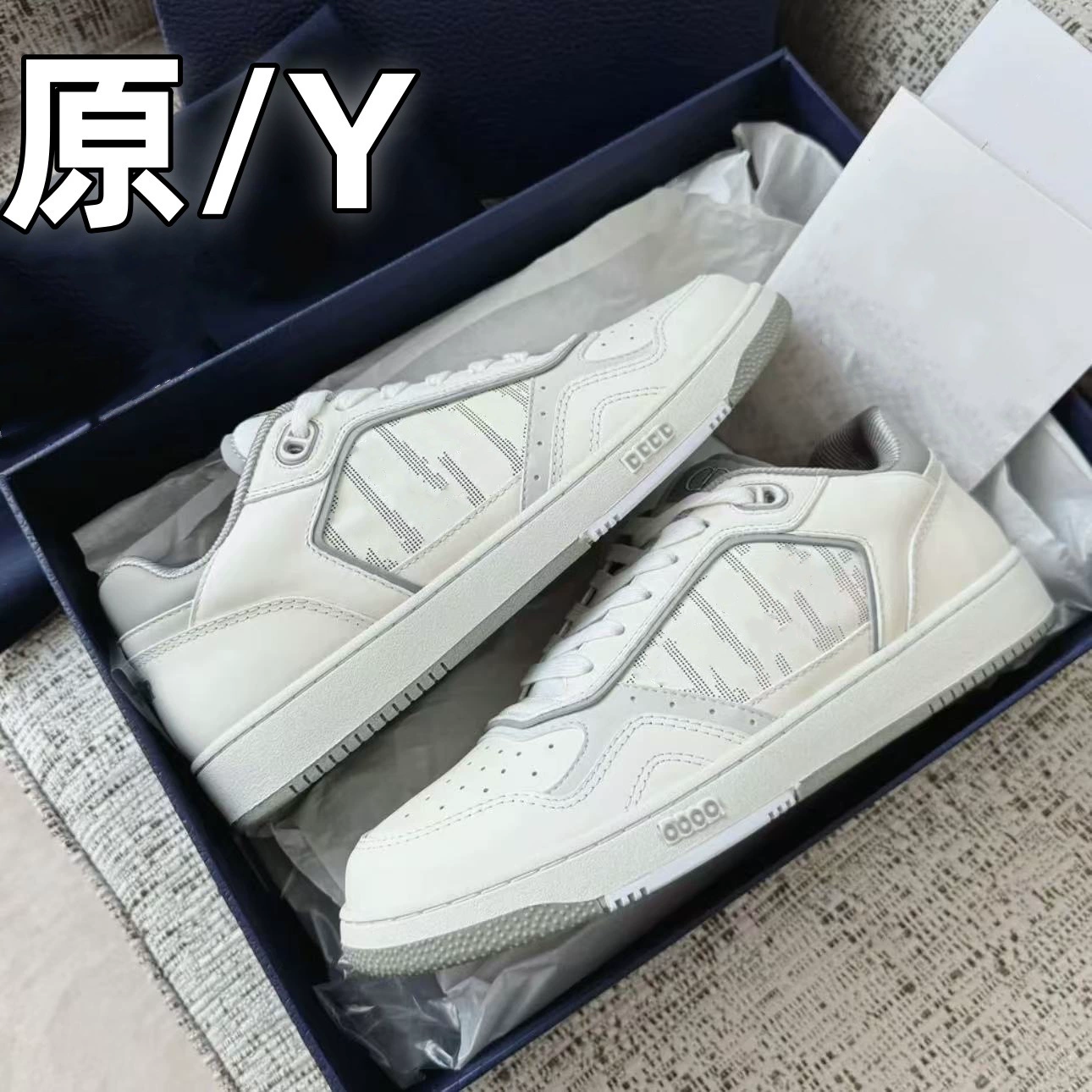 D-буква B27 новый принт повседневная обувь круглая голова пара повседневная обувь шнуровка с вышивкой букв дикие кроссовки