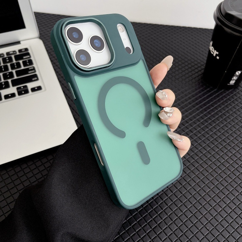 肤感半透磁吸大孔磨砂适用iphone17苹果16手机壳15情侣防摔14全包|undefined