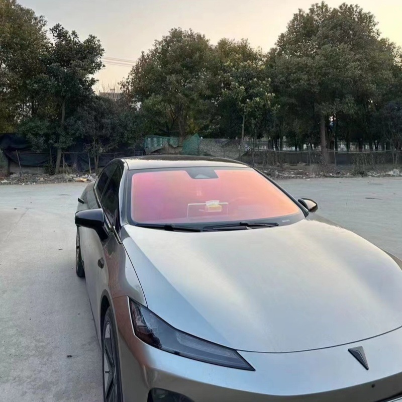 Red Rose Purple Colorful Car Film Full Car Side Rear Baffle Film High Heat Insulation Sunscreen Color Film Wholesale Cross-border Hair