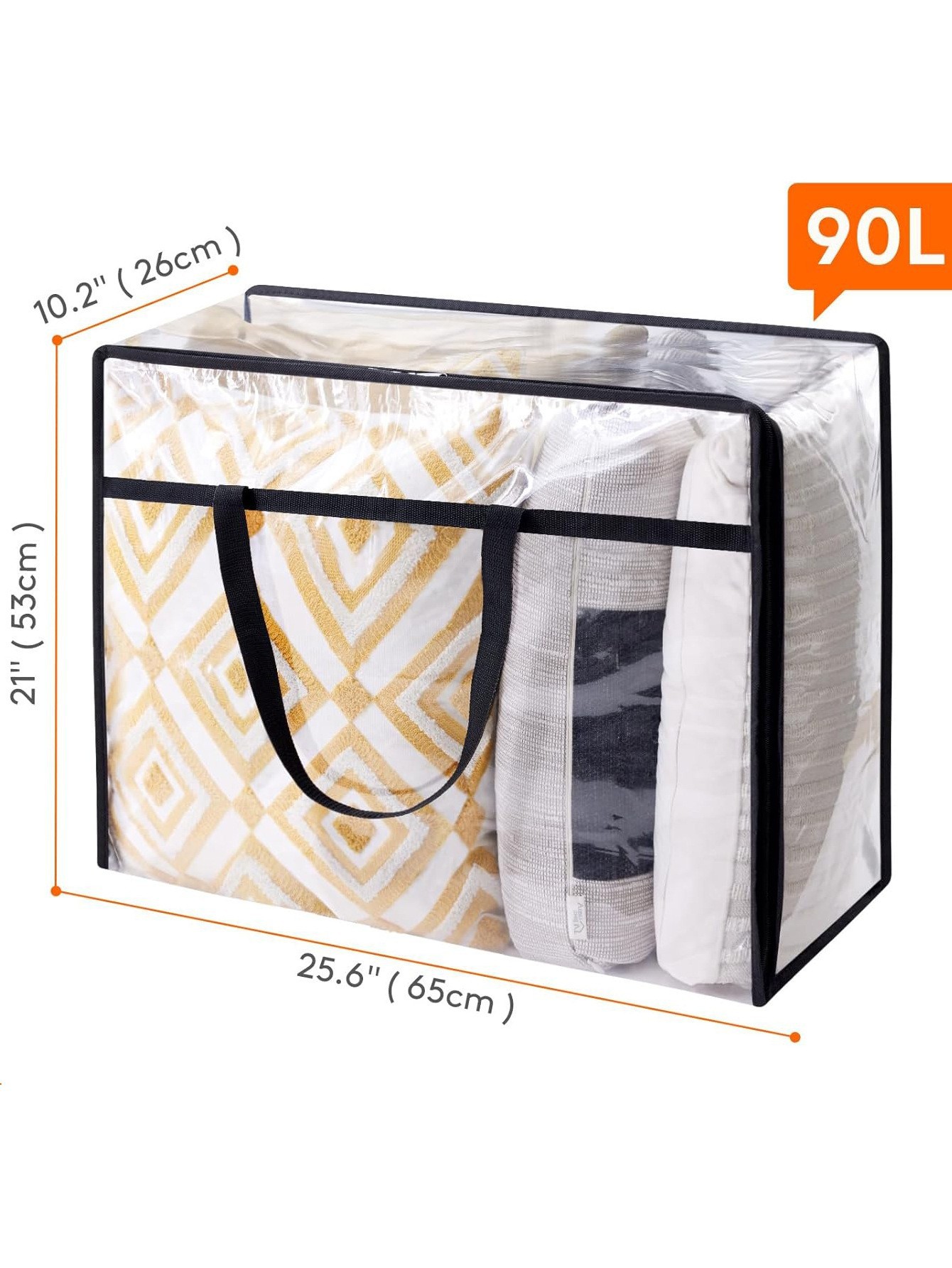 260g Weight Storage Bag Storage & Cleaning 10 Quantity PVC Material Transparent Pattern Simple Style Style Simple Style Transparent PVC Storage Bag 2