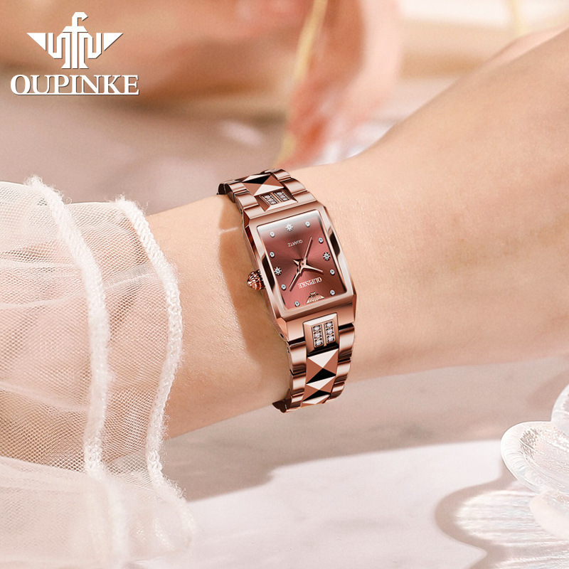 Brand New Niche High-End Quartz Watch Fashionable Temperament Tungsten Steel Rose Gold Women's Watch Women's Watch