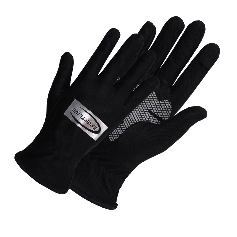 Guantes de protección solar para mujer delgados protección UV al aire libre transpirable dedo completo antideslizante conducción guantes de dedo de fuga de seda de hielo