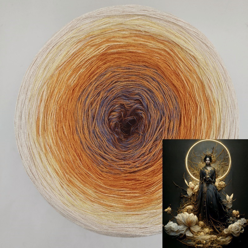春夏蕾丝棉纯棉线彩虹蛋糕线渐变手工编织毛线披肩棒针钩针线|undefined