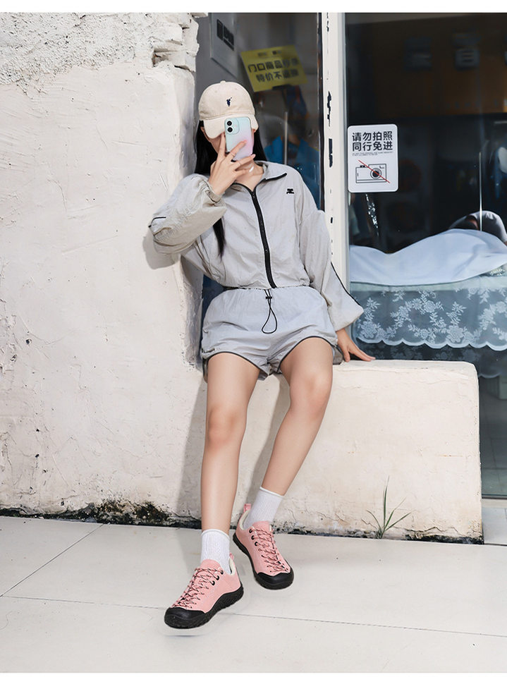 Giày thể thao nam cỡ lớn mũi rộng, giày sneaker lưới thoáng khí đi bộ đường dài, đế bằng — Hồng phấn, Màu be, Xanh lá cây, màu đen chi tiết 22