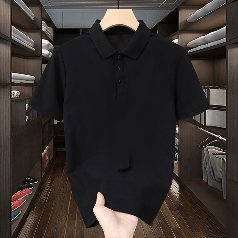 Men's Clothing Men's Heavyweight White Shirt Short Sleeved T-Shirt Trendy Versatile Casual Top For Formal & Casual_viptrois.com