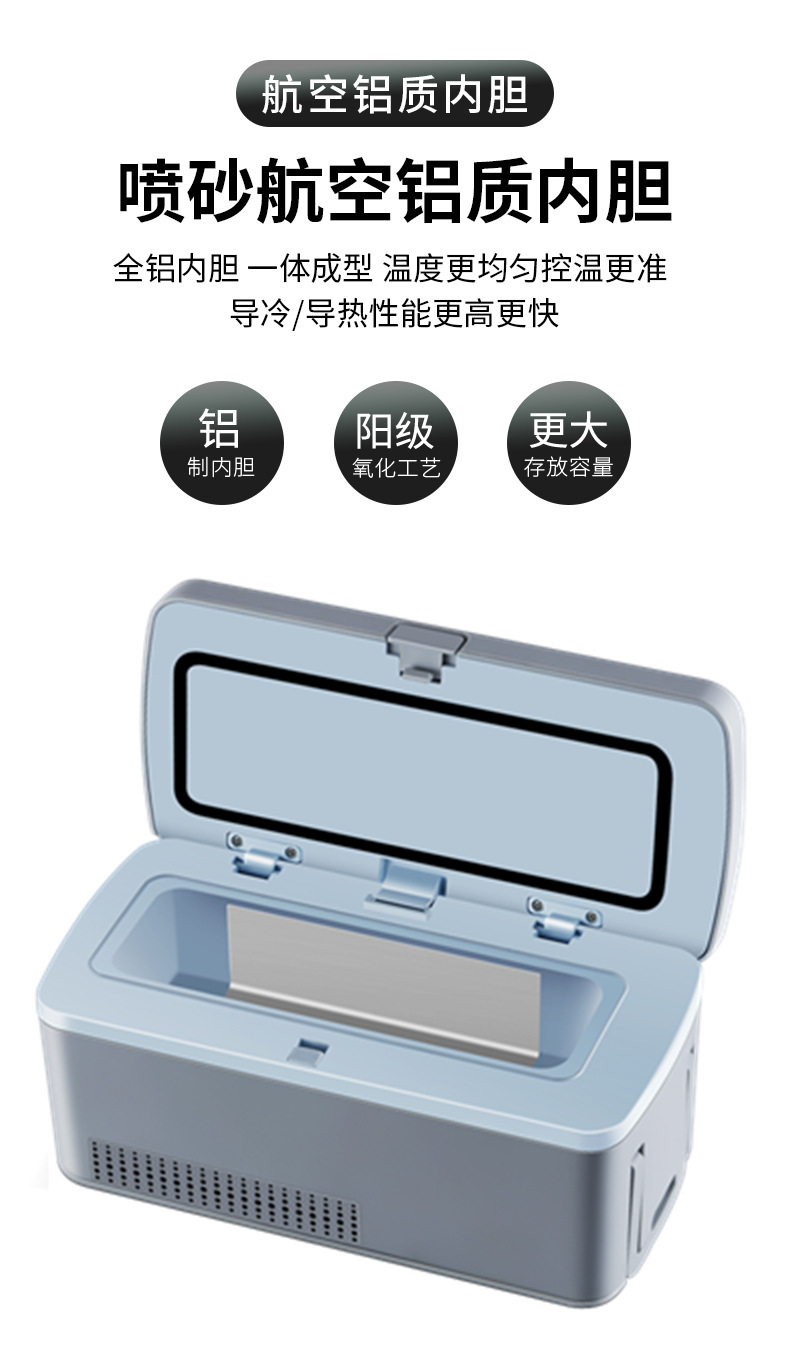 Portable Refrigerator for Insulin and Medicines, Low-Temperature Storage, Mini Portable Medicine Box for Travel