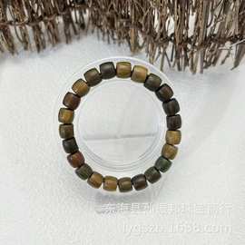 文玩手串6*8黄金尺寸黄花梨老山檀黄奇楠沉香木手链绿檀珠批发女