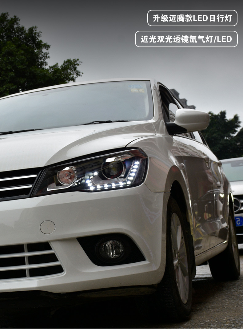 Jetta Headlight Assembly 13-16 Models Volkswagen Jetta Modified Lens Xenon Lights Led Headlights Led Daytime Running Lights