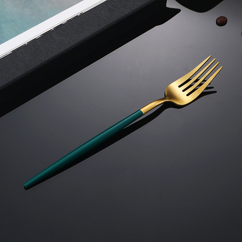 304-verde oscuro de Oro Tenedor