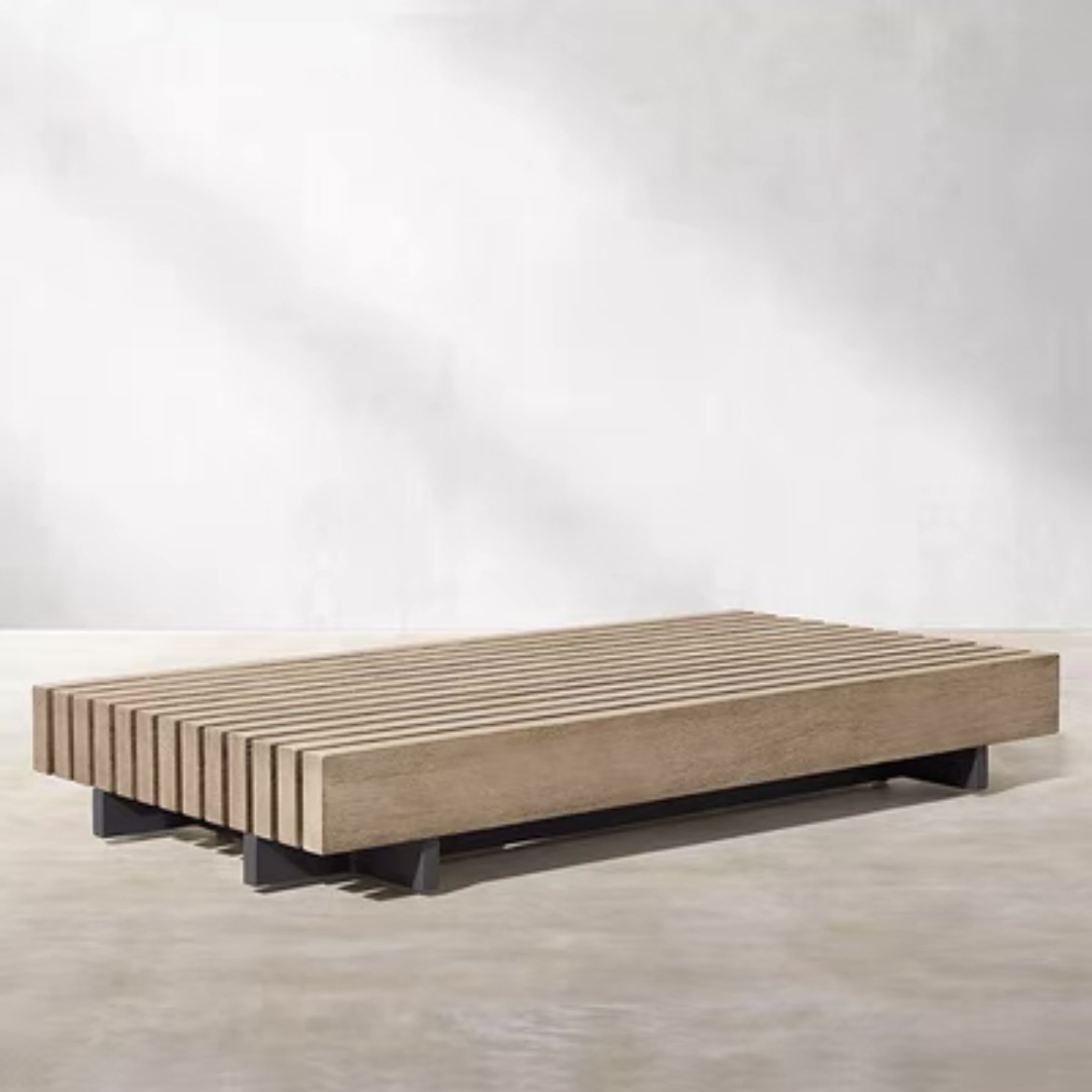 Villa al aire libre sofá de madera maciza impermeable solar diseñador patio jardín sala de sol al aire libre muebles de ocio de teca