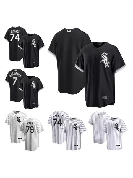 2025 MLB New Short-Sleeve Baseball Jersey White Sox Team (In Stock)
