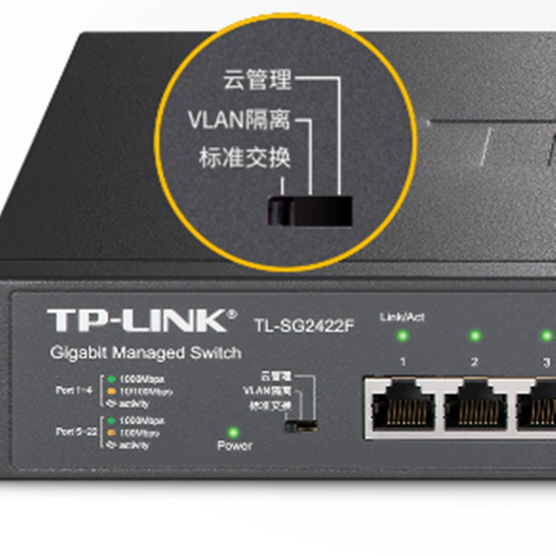 TP-LINK Pulian TL-SG2422F полно гигабитный коммутатор, 4 сетевых порта + 18 SFP оптических портов, веб-управление
