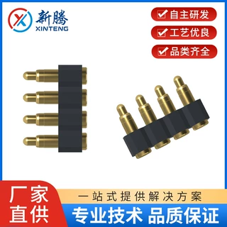 厂家热销大电流连接器 流行镀金4PIN防错位pogo pin连接器相机