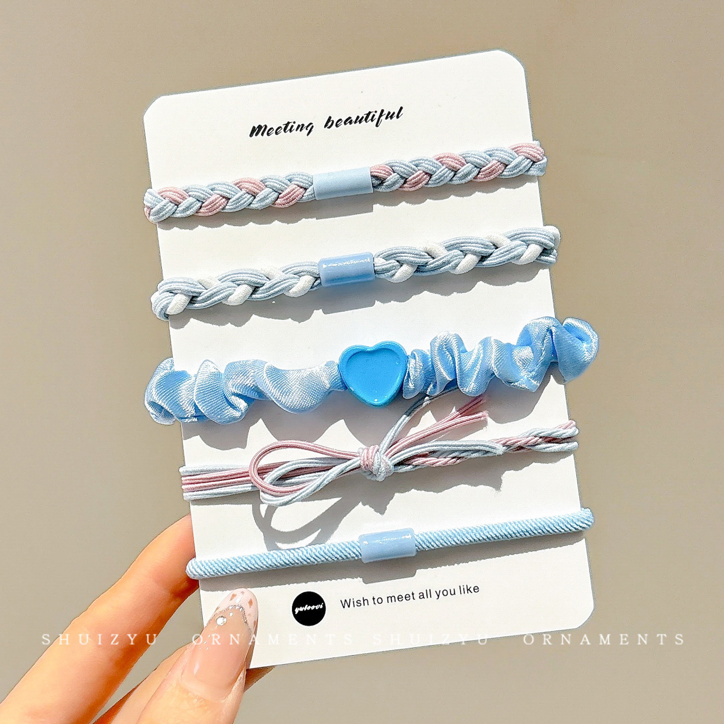 Caricatura encantadora anillo de pelo pulgar no daña el cabello de los niños correa de correa pequeña cuerda de cabello para niñas cuerda de cabello