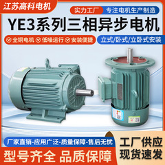 三相异步电动机380v电机0.75 1.1 1.5 3 4KW YE3高效节能全铜电机