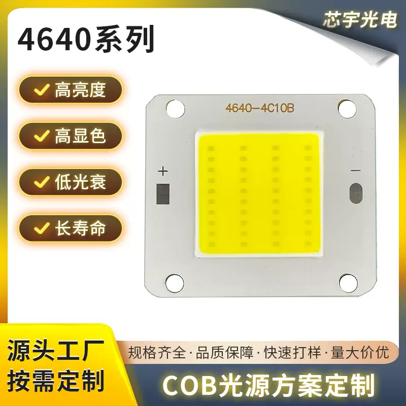 厂家直供4640COB光源 12V灯珠大功率LED光源 高显高亮LED光源